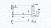 350213189500 Chladič, chlazení motoru MAGNETI MARELLI