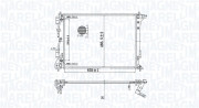 350213204800 Chladič, chlazení motoru MAGNETI MARELLI