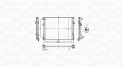 350213212900 Chladič, chlazení motoru MAGNETI MARELLI