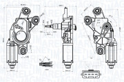 064070000010 MAGNETI MARELLI motor stieračov 064070000010 MAGNETI MARELLI