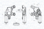 064072600010 MAGNETI MARELLI motor stieračov 064072600010 MAGNETI MARELLI