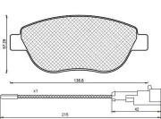 430216171161 Sada brzdových destiček, kotoučová brzda MAGNETI MARELLI