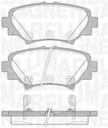 363916060809 MAGNETI MARELLI sada brzdových platničiek kotúčovej brzdy 363916060809 MAGNETI MARELLI