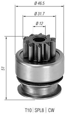 940113020177 Pastorek, startér MAGNETI MARELLI