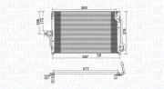 350203897000 MAGNETI MARELLI kondenzátor klimatizácie 350203897000 MAGNETI MARELLI