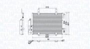 350203905000 MAGNETI MARELLI kondenzátor klimatizácie 350203905000 MAGNETI MARELLI