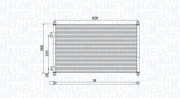 350203933000 Kondenzátor, klimatizace MAGNETI MARELLI