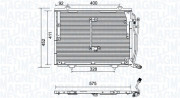 350203948000 Kondenzátor, klimatizace MAGNETI MARELLI