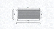 350203973000 MAGNETI MARELLI kondenzátor klimatizácie 350203973000 MAGNETI MARELLI