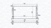 350213157400 MAGNETI MARELLI chladič motora 350213157400 MAGNETI MARELLI