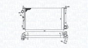 350213383000 MAGNETI MARELLI chladič motora 350213383000 MAGNETI MARELLI