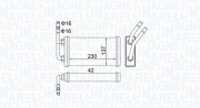 350218406000 MAGNETI MARELLI výmenník tepla vnútorného kúrenia 350218406000 MAGNETI MARELLI