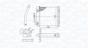 350218408000 MAGNETI MARELLI výmenník tepla vnútorného kúrenia 350218408000 MAGNETI MARELLI