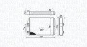 350218443000 MAGNETI MARELLI výmenník tepla vnútorného kúrenia 350218443000 MAGNETI MARELLI