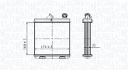 350218465000 MAGNETI MARELLI výmenník tepla vnútorného kúrenia 350218465000 MAGNETI MARELLI