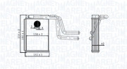 350218487000 MAGNETI MARELLI výmenník tepla vnútorného kúrenia 350218487000 MAGNETI MARELLI