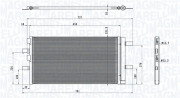 350203100300 Kondenzátor, klimatizace MAGNETI MARELLI