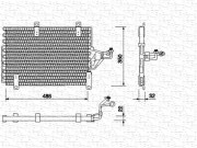 350203102000 Kondenzátor, klimatizace MAGNETI MARELLI