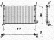 350203135000 MAGNETI MARELLI kondenzátor klimatizácie 350203135000 MAGNETI MARELLI