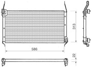 350203150000 MAGNETI MARELLI kondenzátor klimatizácie 350203150000 MAGNETI MARELLI