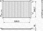 350203156000 MAGNETI MARELLI kondenzátor klimatizácie 350203156000 MAGNETI MARELLI