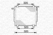 350203235000 MAGNETI MARELLI kondenzátor klimatizácie 350203235000 MAGNETI MARELLI