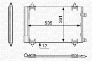 350203603000 MAGNETI MARELLI kondenzátor klimatizácie 350203603000 MAGNETI MARELLI