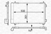 350203613000 MAGNETI MARELLI kondenzátor klimatizácie 350203613000 MAGNETI MARELLI