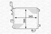 350203614000 MAGNETI MARELLI kondenzátor klimatizácie 350203614000 MAGNETI MARELLI