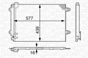 350203617000 MAGNETI MARELLI kondenzátor klimatizácie 350203617000 MAGNETI MARELLI