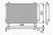 350203650000 MAGNETI MARELLI kondenzátor klimatizácie 350203650000 MAGNETI MARELLI