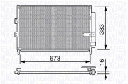 350203660000 MAGNETI MARELLI kondenzátor klimatizácie 350203660000 MAGNETI MARELLI