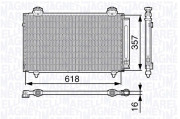 350203675000 Kondenzátor, klimatizace MAGNETI MARELLI