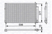 350203677000 MAGNETI MARELLI kondenzátor klimatizácie 350203677000 MAGNETI MARELLI