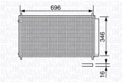 350203685000 MAGNETI MARELLI kondenzátor klimatizácie 350203685000 MAGNETI MARELLI