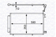 350203720000 MAGNETI MARELLI kondenzátor klimatizácie 350203720000 MAGNETI MARELLI