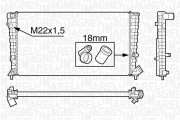 350213118300 MAGNETI MARELLI chladič motora 350213118300 MAGNETI MARELLI