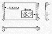 350213118400 Chladič, chlazení motoru MAGNETI MARELLI