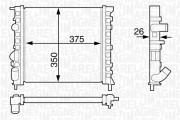 350213122100 MAGNETI MARELLI chladič motora 350213122100 MAGNETI MARELLI