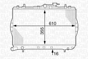 350213123600 MAGNETI MARELLI chladič motora 350213123600 MAGNETI MARELLI