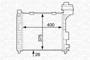 350213125500 MAGNETI MARELLI chladič motora 350213125500 MAGNETI MARELLI