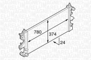 350213127100 MAGNETI MARELLI chladič motora 350213127100 MAGNETI MARELLI