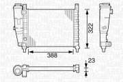 350213129000 MAGNETI MARELLI chladič motora 350213129000 MAGNETI MARELLI