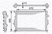 350213138500 MAGNETI MARELLI chladič motora 350213138500 MAGNETI MARELLI