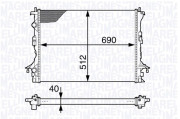 350213140100 MAGNETI MARELLI chladič motora 350213140100 MAGNETI MARELLI