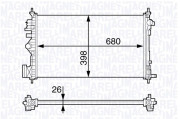 350213141100 MAGNETI MARELLI chladič motora 350213141100 MAGNETI MARELLI