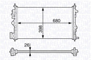 350213141300 MAGNETI MARELLI chladič motora 350213141300 MAGNETI MARELLI