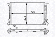 350213141900 MAGNETI MARELLI chladič motora 350213141900 MAGNETI MARELLI