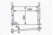 350213142700 MAGNETI MARELLI chladič motora 350213142700 MAGNETI MARELLI