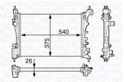 350213143100 MAGNETI MARELLI chladič motora 350213143100 MAGNETI MARELLI